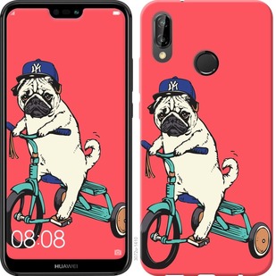 

Чохол Мопс на велосипеді на Huawei P20 Lite 690374