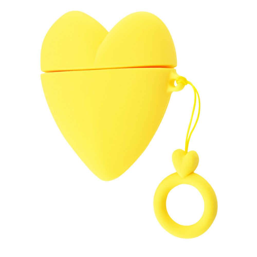 Love Heart Case for AirPods (yellow)