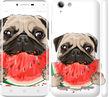 

Чохол Мопс і кавун на Lenovo K5 Plus 843595