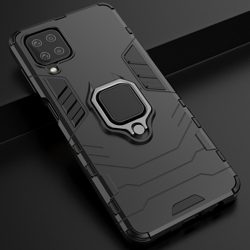 Ударостійкий чохол Transformer Ring for Magnet на Samsung Galaxy A22 4G / M32 (Чорний / Soul Black) в магазині vchehle.ua