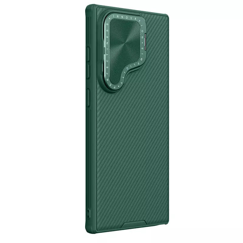 Фото Карбоновая накладка Nillkin Camshield Prop для Samsung Galaxy S24 Ultra (Deep Green) на vchehle.ua