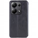 Фото Шкіряний чохол-книжка GETMAN Cubic (PU) на Xiaomi Redmi Note 13 Pro 4G / Poco M6 Pro 4G (Чорний) на vchehle.ua