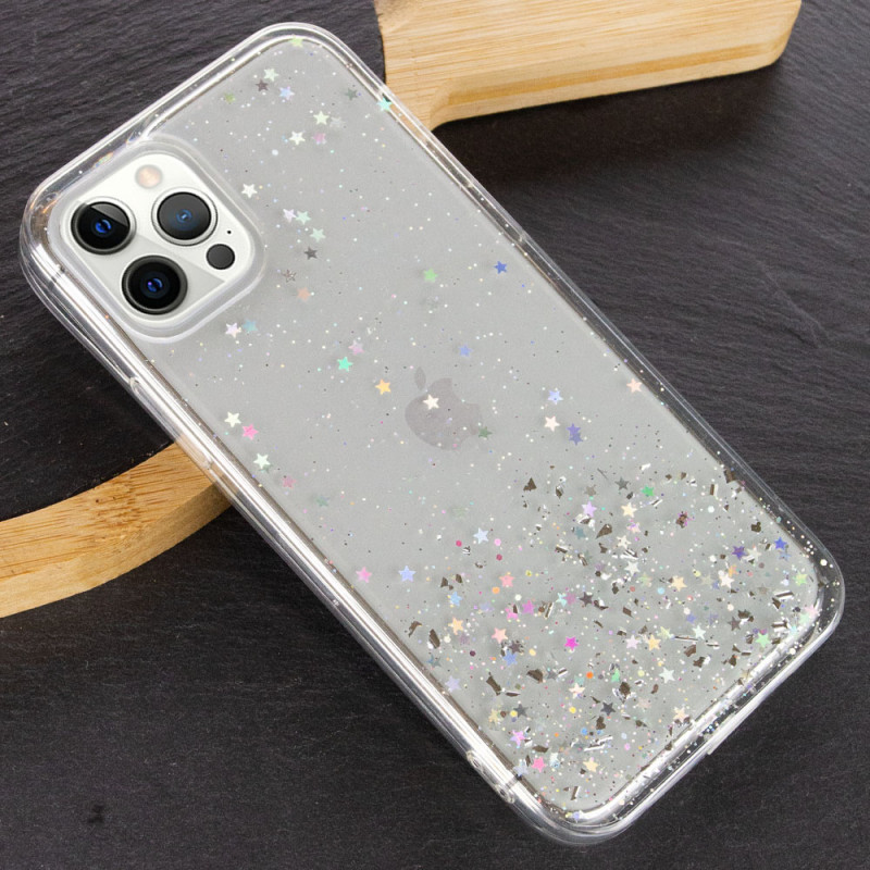 Фото TPU чохол Star Glitter на Apple iPhone 14 Pro (6.1") (Прозорий) на vchehle.ua