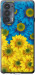 Чехол Жёлто-голубые цветы для Motorola Edge 20
