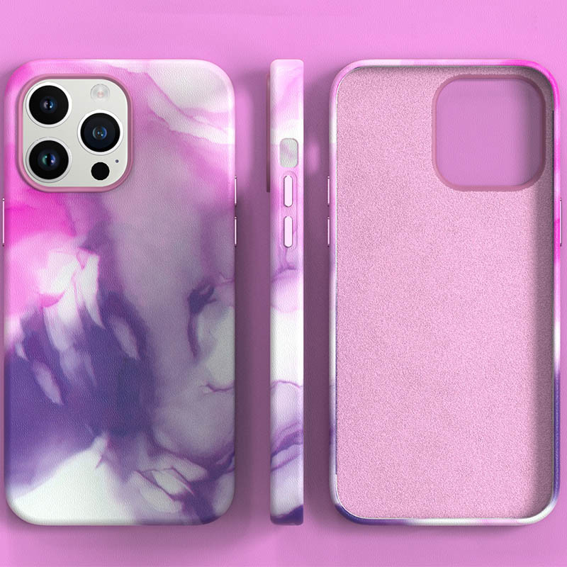Фото Кожаный чехол Figura Series Case with Magnetic safe для Apple iPhone 13 Pro (6.1") (Purple) на vchehle.ua