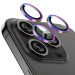 Захисне скло Metal Classic на камеру (в упак.) на Apple iPhone 12 Pro / 11 Pro / 11 Pro Max (Бузковий / Rainbow) в магазині vchehle.ua