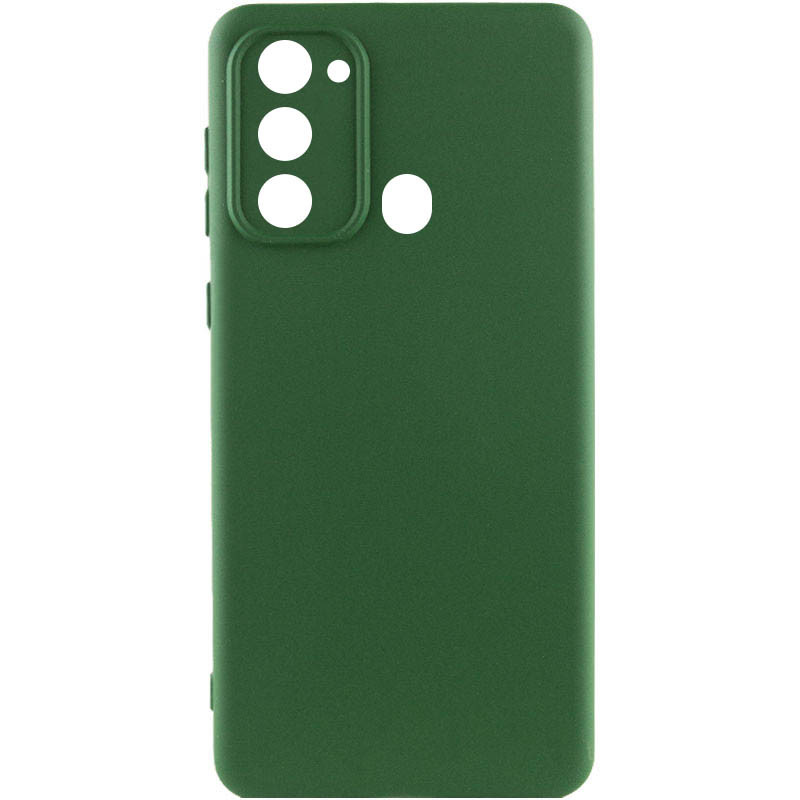 Чехол Silicone Cover Lakshmi Full Camera (A) для Tecno Spark Go 2022 (KG5m) (Зеленый / Dark green)