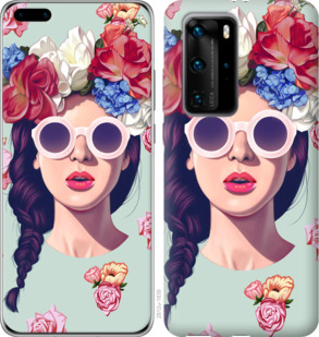 

Чехол Девушка с цветами для Huawei P40 Pro 933581