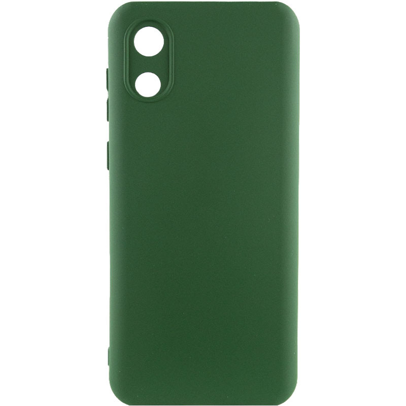 Чохол Silicone Cover Lakshmi Full Camera (A) на Samsung Galaxy A03 Core (Зелений / Dark green)