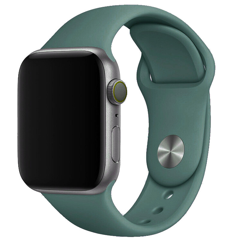 Силіконовий ремінець на Apple watch 42mm/44mm/45mm/49mm (Зелений / Pine green)