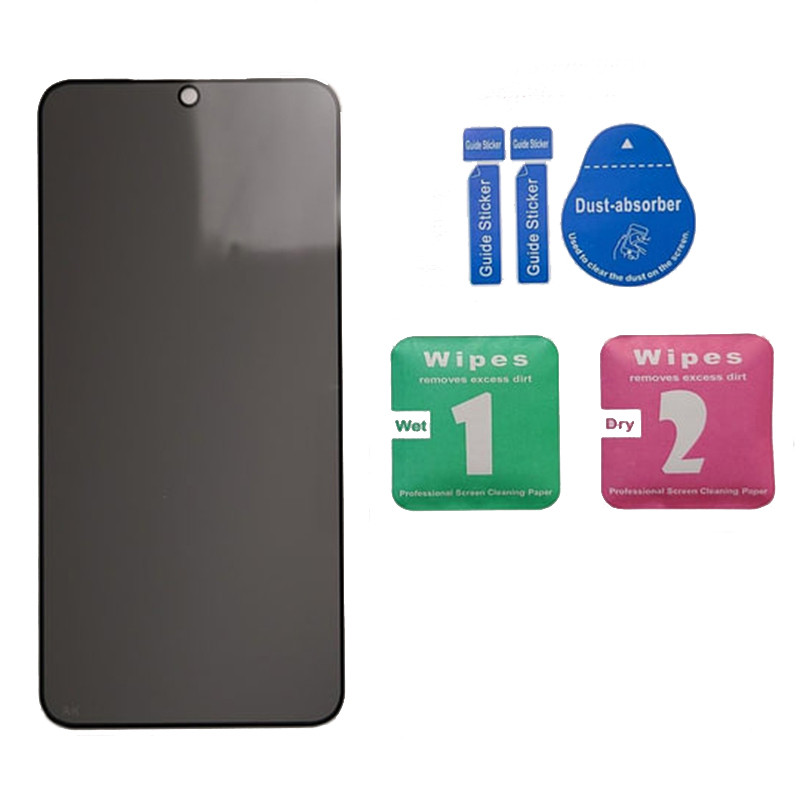 Купить Защитное стекло Privacy 5D (full glue) для Xiaomi Redmi Note 13 Pro 4G / Poco M6 Pro 4G (Черный) на vchehle.ua