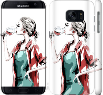 

Чехол Девушка с бокалом для Samsung Galaxy S7 G930F 841303