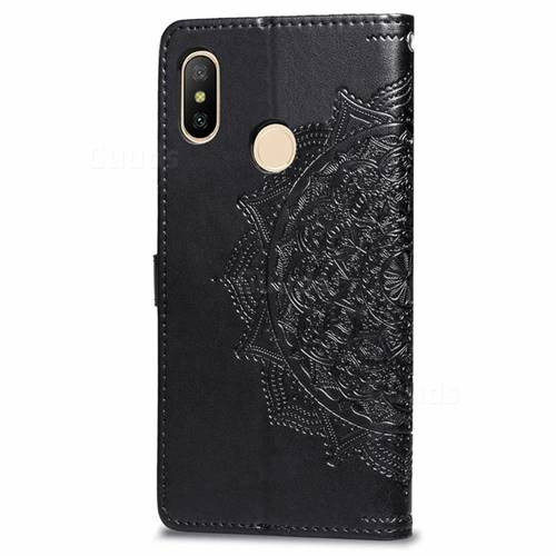 Фото Шкіряний чохол (книжка) Art Case з візитницею на Xiaomi Mi A2 Lite / Xiaomi Redmi 6 Pro (Чорний) на vchehle.ua