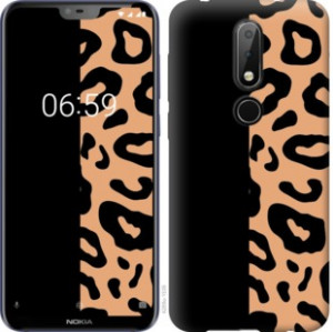 Чехол Пятна леопарда для Nokia 6.1 Plus