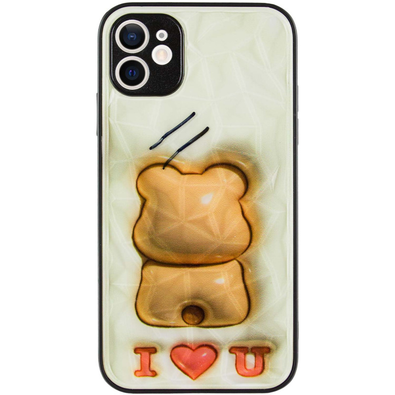 Фото TPU+PC чехол Prisma Fluffie для Apple iPhone 11 (6.1") (Bear) на vchehle.ua