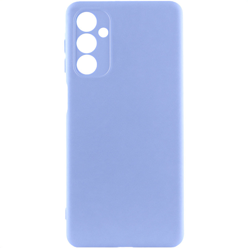 Чехол TPU GETMAN Liquid Silk Full Camera для Samsung Galaxy A24 4G (Сиреневый / Light purple)