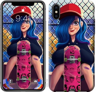 

Чехол Прикольная девочка со скейтбордом для iPhone XS (5.8") 671887