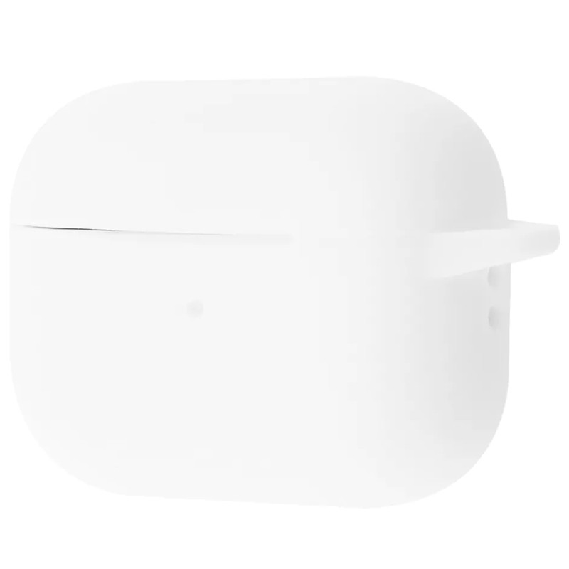Силиконовый футляр New с карабином для наушников Airpods Pro 2 / Pro (Белый / Luminescent White)