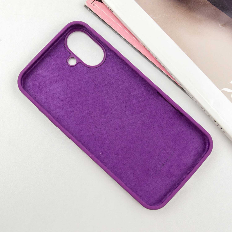 Фото Чехол Silicone Case Full Protective (AA) для Apple iPhone 16 (6.1") (Фиолетовый / Grape) в магазине vchehle.ua