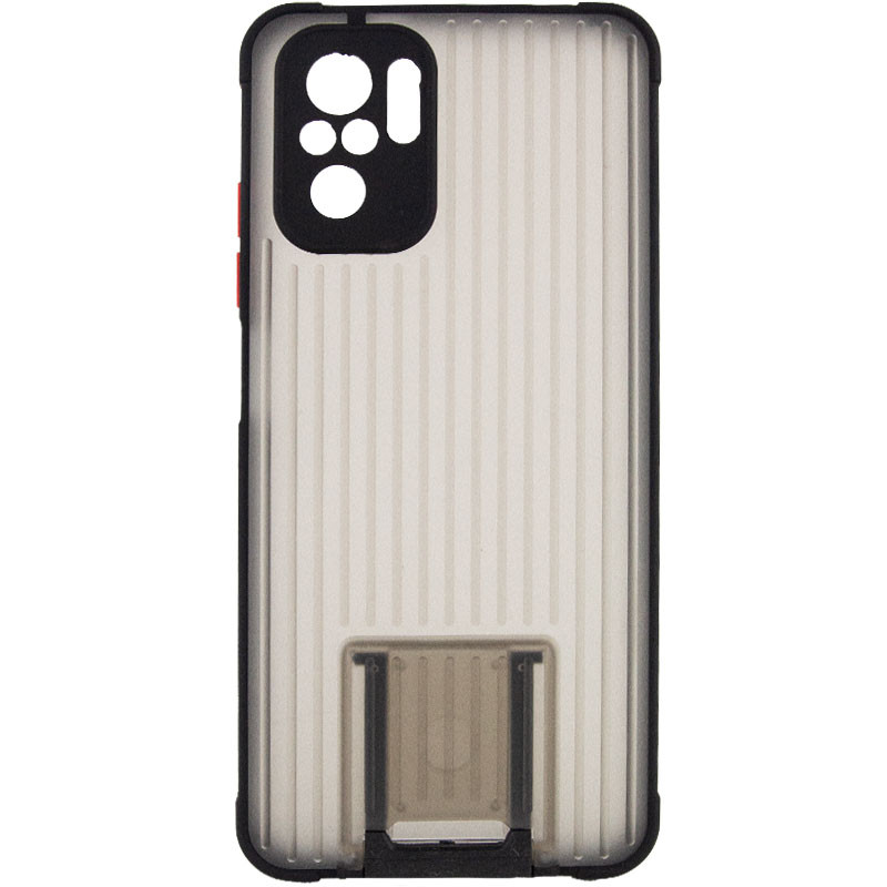 

TPU+PC чехол Bracket для Xiaomi Redmi Note 10 (Черный) 1210264