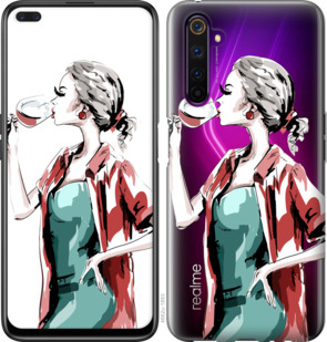 

Чехол Девушка с бокалом для Realme 6 Pro 920055