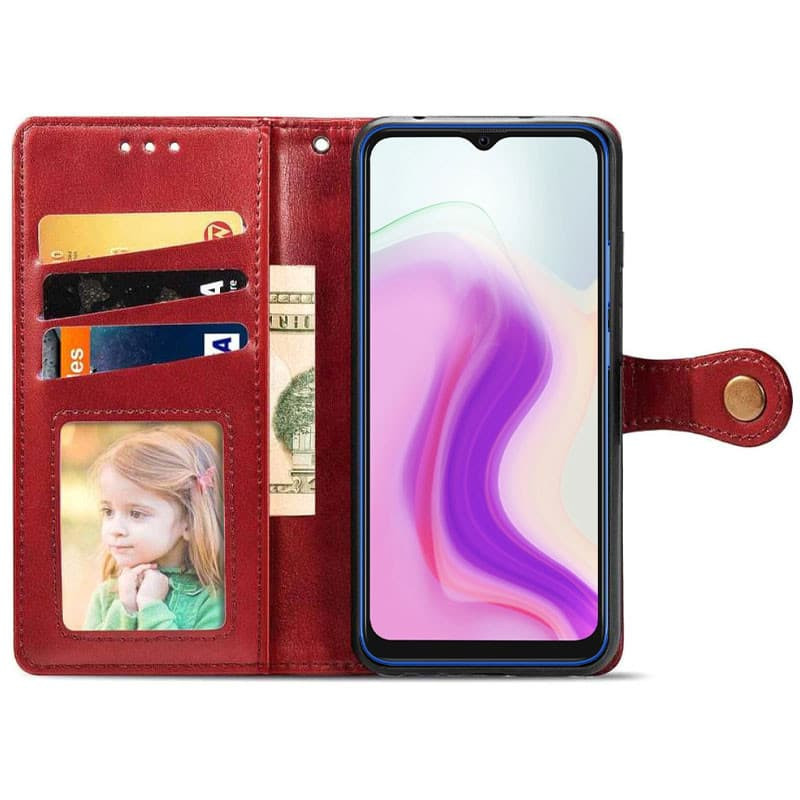 Фото Шкіряний чохол-книжка GETMAN Gallant (PU) для Xiaomi Redmi 5 Plus / Redmi Note 5 (Single Camera) (Червоний) в маназині vchehle.ua