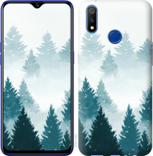Чехол Акварельные Елки для Realme 3 Pro