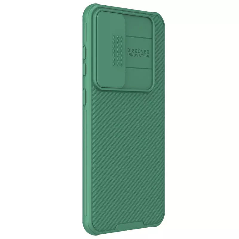 Фото Карбоновая накладка Nillkin CamShield Pro Magnetic для Samsung Galaxy S24 (Deep Green) на vchehle.ua