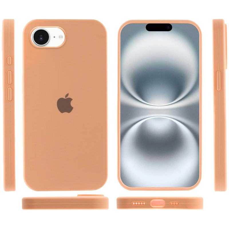 Фото Чехол Silicone Case Full Protective (AA) для Apple iPhone 16e (6.1") (Оранжевый / Cantaloupe) в магазине vchehle.ua