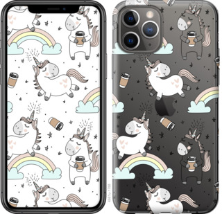 

Чехол Единорог и кофе для iPhone 11 Pro 840569