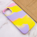 Чехол Silicone case full Aquarelle для Apple iPhone 13 Pro (6.1") (Сиренево-желтый) в магазине vchehle.ua