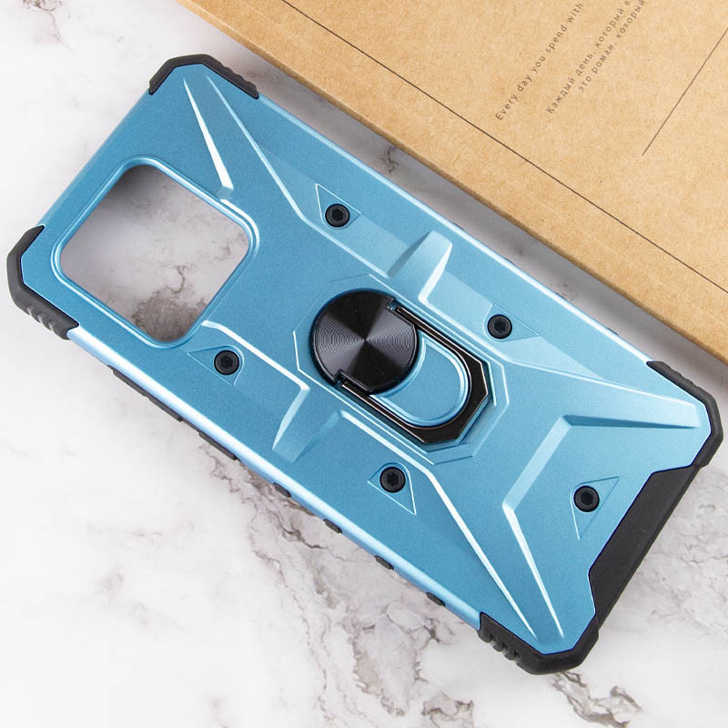 Ударостійкий чохол Pathfinder Ring на Xiaomi Redmi 10C / Poco C40 (Блакитний / Light Blue) в магазині vchehle.ua