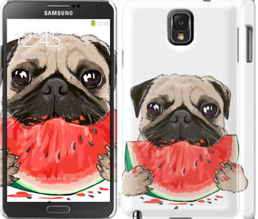

Чехол Мопс и арбуз для Samsung Galaxy Note 3 N9000 843466
