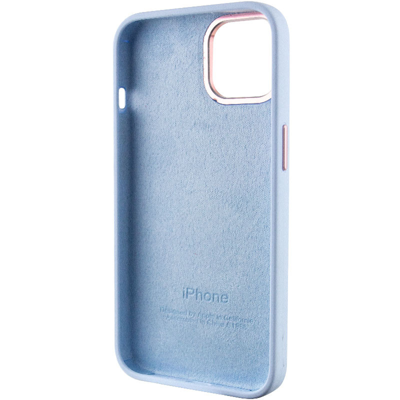 Купити Чохол Silicone Case Metal Buttons (AA) на Apple iPhone 14 (6.1") (Блакитний / Cloud Blue) на vchehle.ua