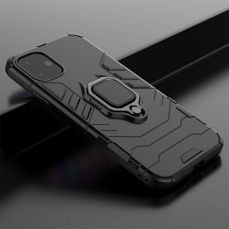 Ударостійкий чохол Transformer Ring for Magnet на Apple iPhone 11 (6.1") (Чорний / Soul Black) в магазині vchehle.ua