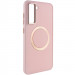 TPU чехол Bonbon Metal Style with Magnetic safe для Samsung Galaxy S22 (Розовый / Light Pink)