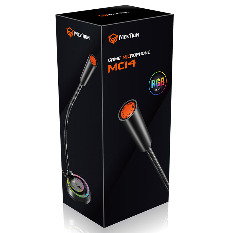 Замовити Ігровий мікрофон Meetion MT-MC14 RGB (Чорний) на vchehle.ua