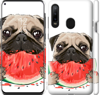 

Чехол Мопс и арбуз для Samsung Galaxy A8S 843440