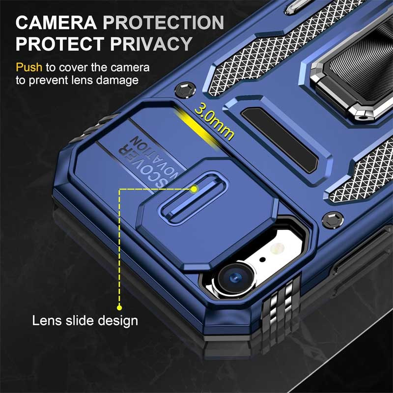 Ударопрочный чехол Camshield Army Ring для Apple iPhone XR (6.1") (Синий / Navy) в магазине vchehle.ua