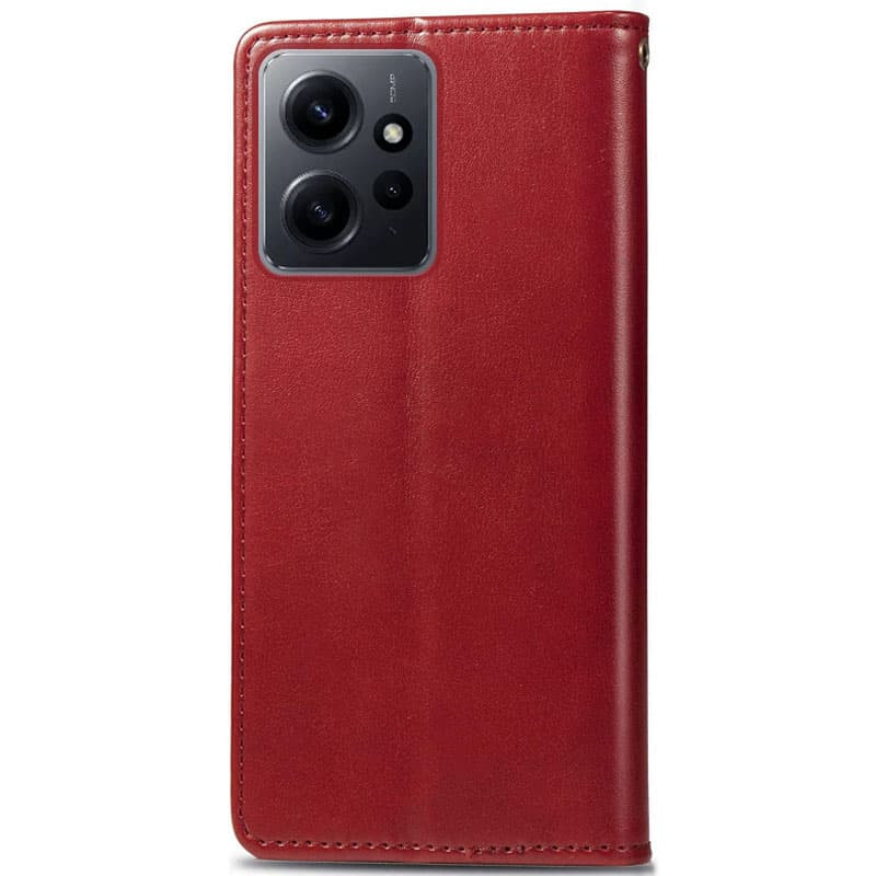 Фото Кожаный чехол книжка GETMAN Gallant (PU) для Xiaomi Redmi Note 12 4G (Красный) на vchehle.ua