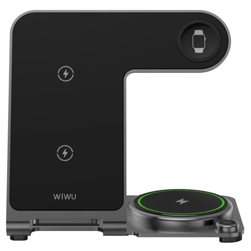 Фото БЗУ WIWU Wi-W005 3 in 1 wireless charger (Black) в магазине vchehle.ua