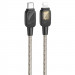 Дата кабель Hoco U124 Stone silicone Power-off Type-C to Lightning (1.2m) (Black)