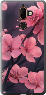 Чохол Пурпурна сакура на Nokia 7 Plus
