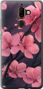 Чехол Пурпурная сакура для Nokia 7 Plus
