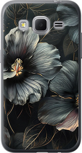 Чохол Чорні квіти на Samsung Galaxy Core Prime G360H