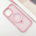 Фото TPU+PC чохол Metal Buttons with Magnetic Safe Colorful HQ Ring для Apple iPhone 16 Pro (6.3") (Pink) на vchehle.ua