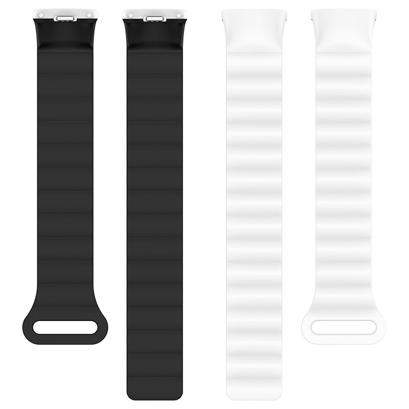 Ремешок Dual-color Magnetic для Xiaomi Mi Band 9/8 (White / Black) в магазине vchehle.ua