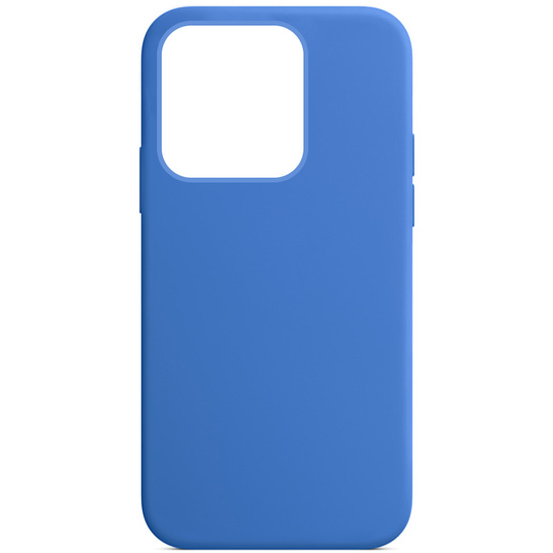 Чехол Silicone Case Full Protective (AA) NO LOGO для Apple iPhone 14 Pro (6.1") (Синий / Capri Blue)