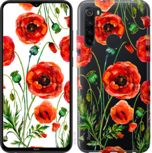 

Чохол Намальовані маки на Xiaomi Redmi Note 8 783283