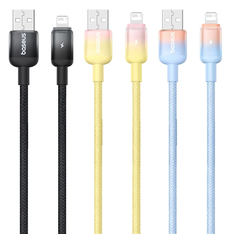 Дата кабель Baseus Discolor Series Fast Charging USB to Lightning 2.4A (1m) (P10374900)